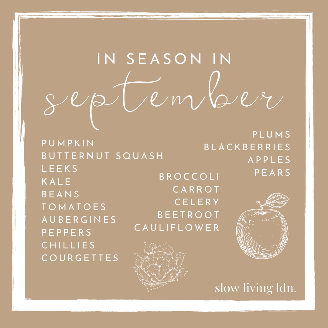 September seasonal produce list UK