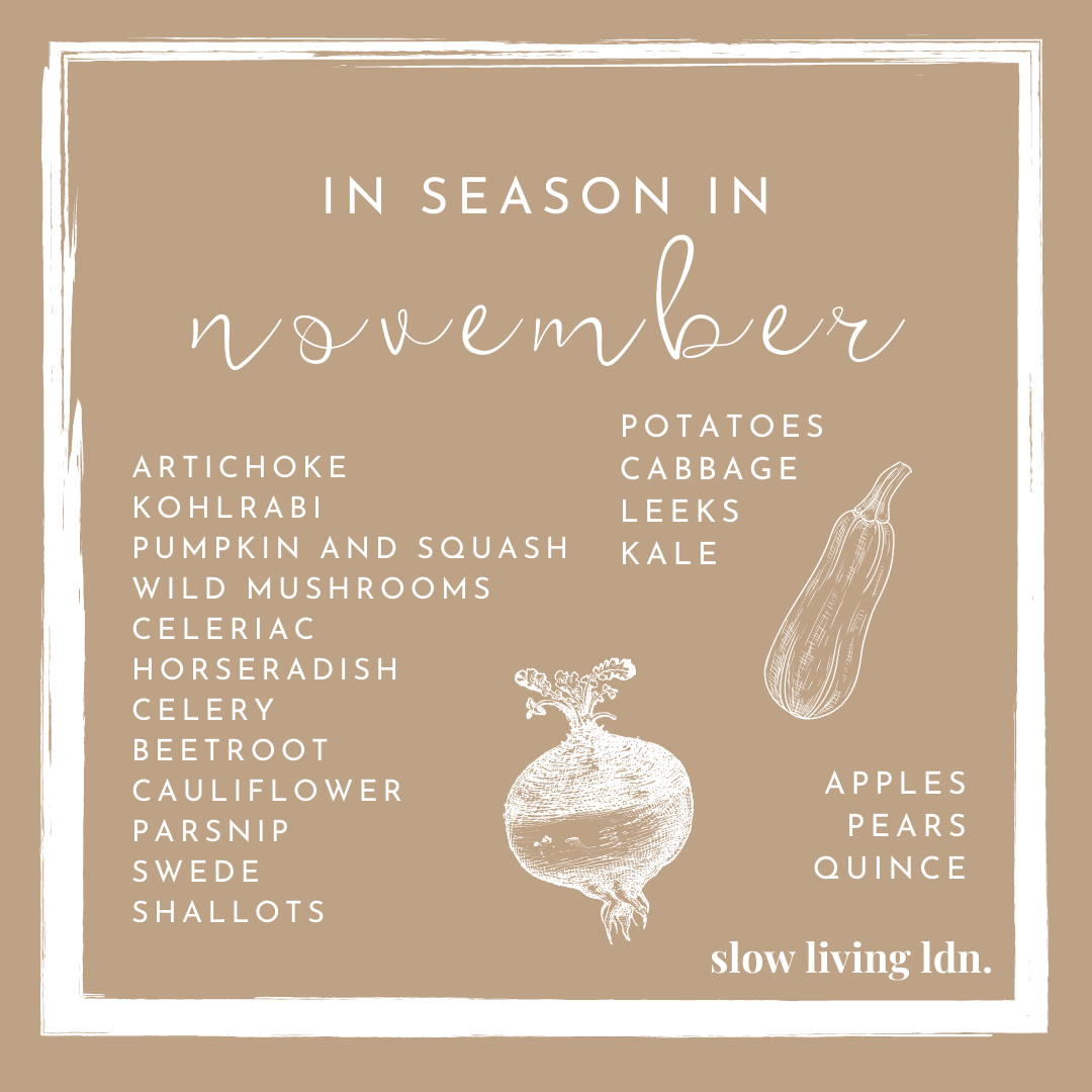 Seasonal food list November