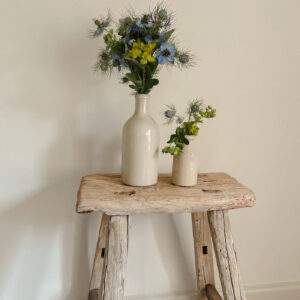 Nigella love in a mist in vintage ceramic bottle