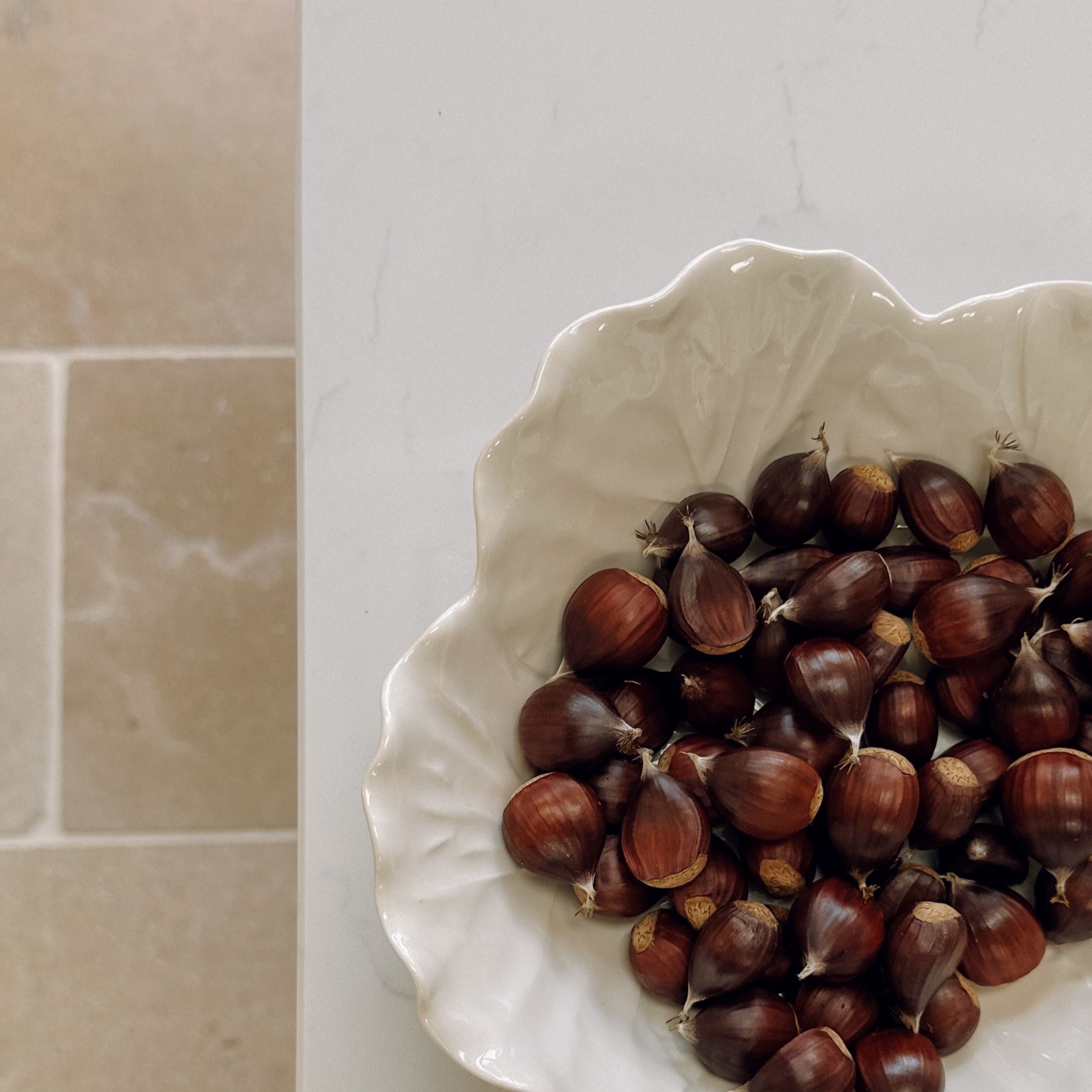 Foraged sweet chestnuts