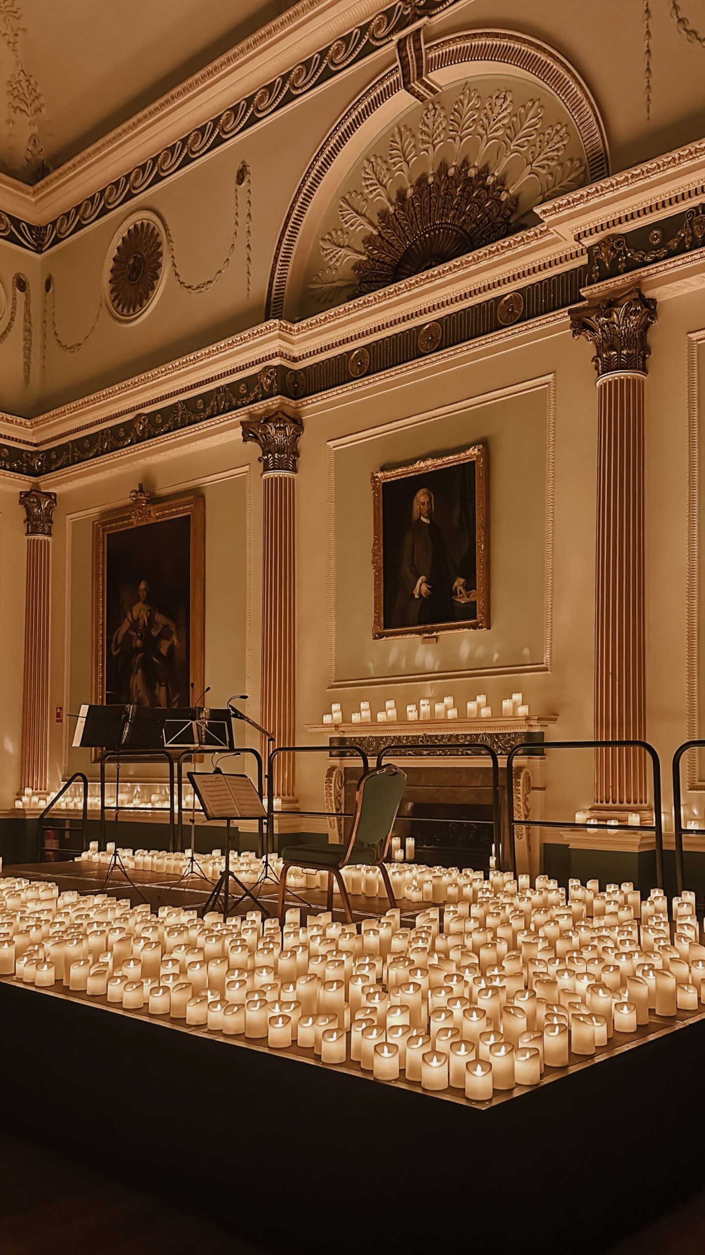Candles in Bath Assembly Rooms for concert