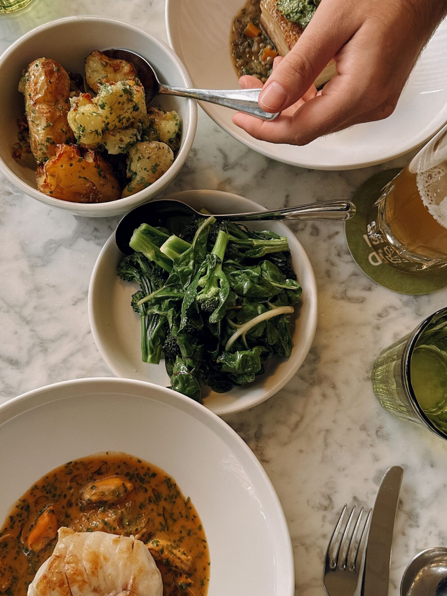 Dishes at Beckford Canteen