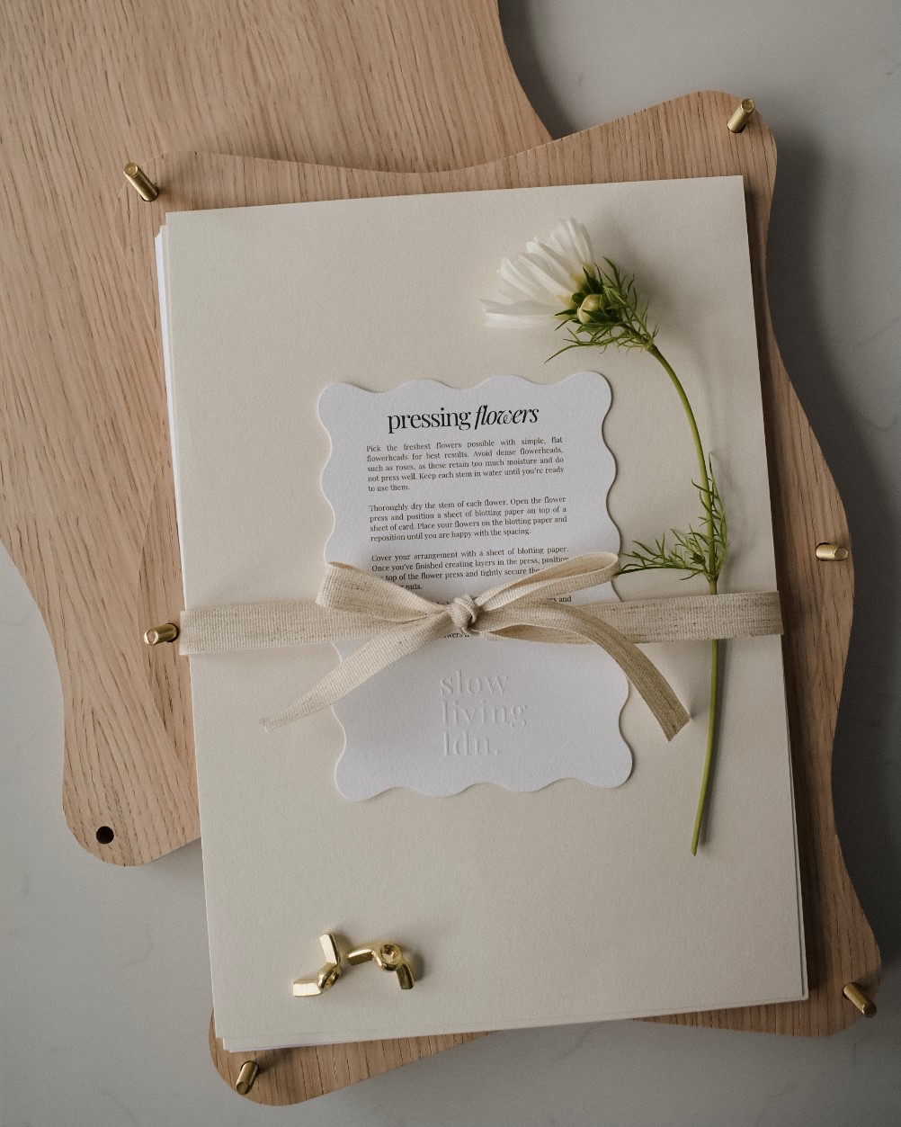 Large wooden flower press kit