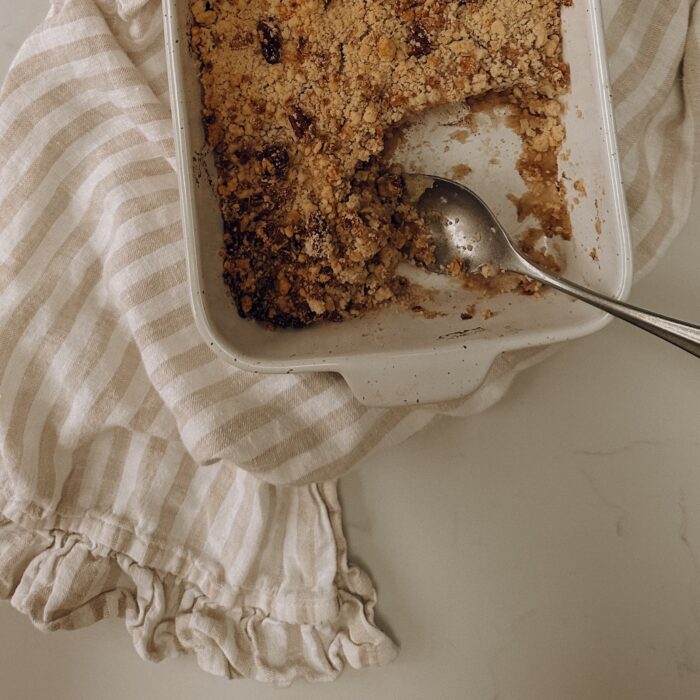 Maple, pecan and apple crumble recipe